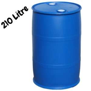 210 Litre closed top plastic drums for sale