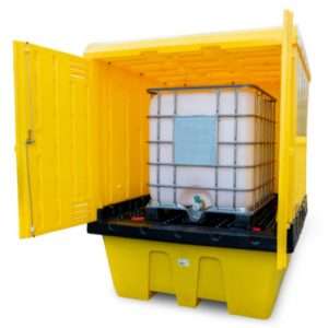 Hard Covered Spill Containment Pallets For IBC Tanks - Flowbins Hub