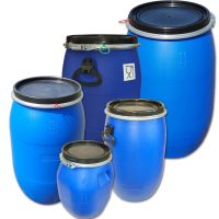 Blue HDPE Plastic Drums - Flowbins Hub